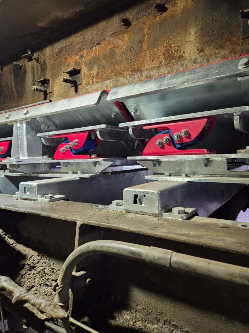 Dynamax impact belt support system installed on site
