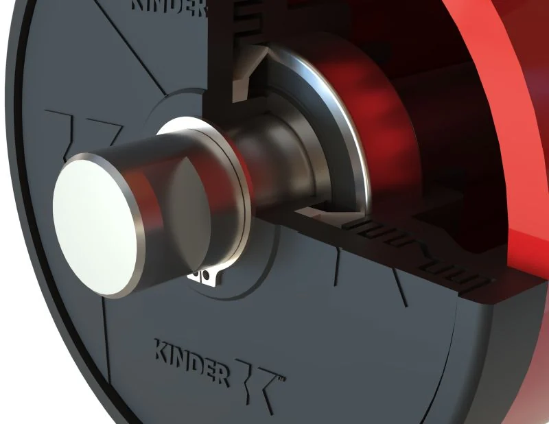 Bearing cutaway detail of an Enduro conveyor roller