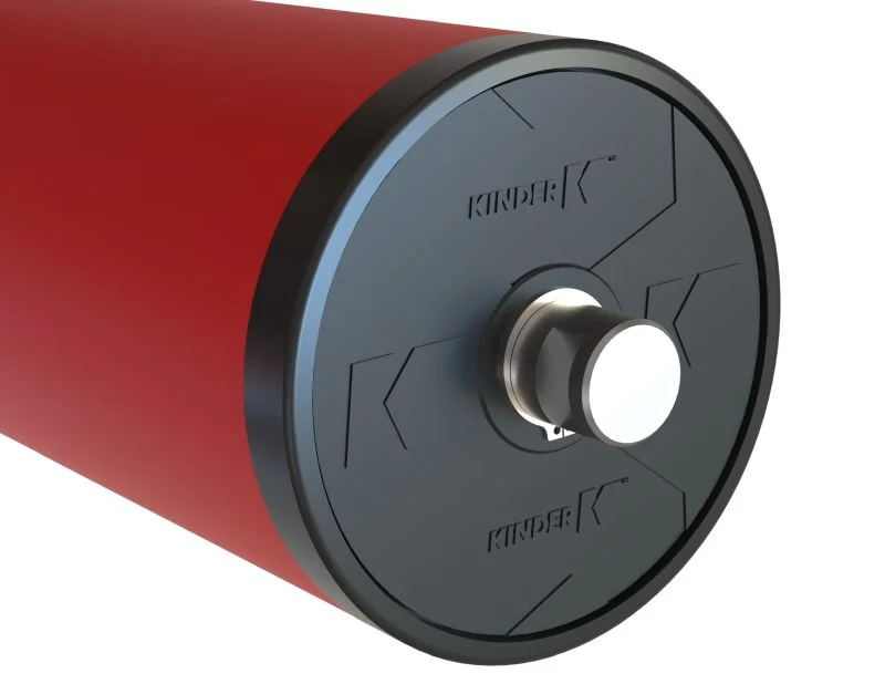 End cap and shaft detail of an Enduro conveyor roller